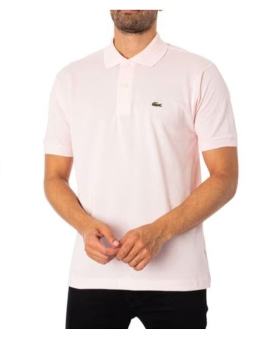 Men's Lacoste Pink Classic Fit Short Sleeve Polo Shirt Size 7 XXL 100% Cotton